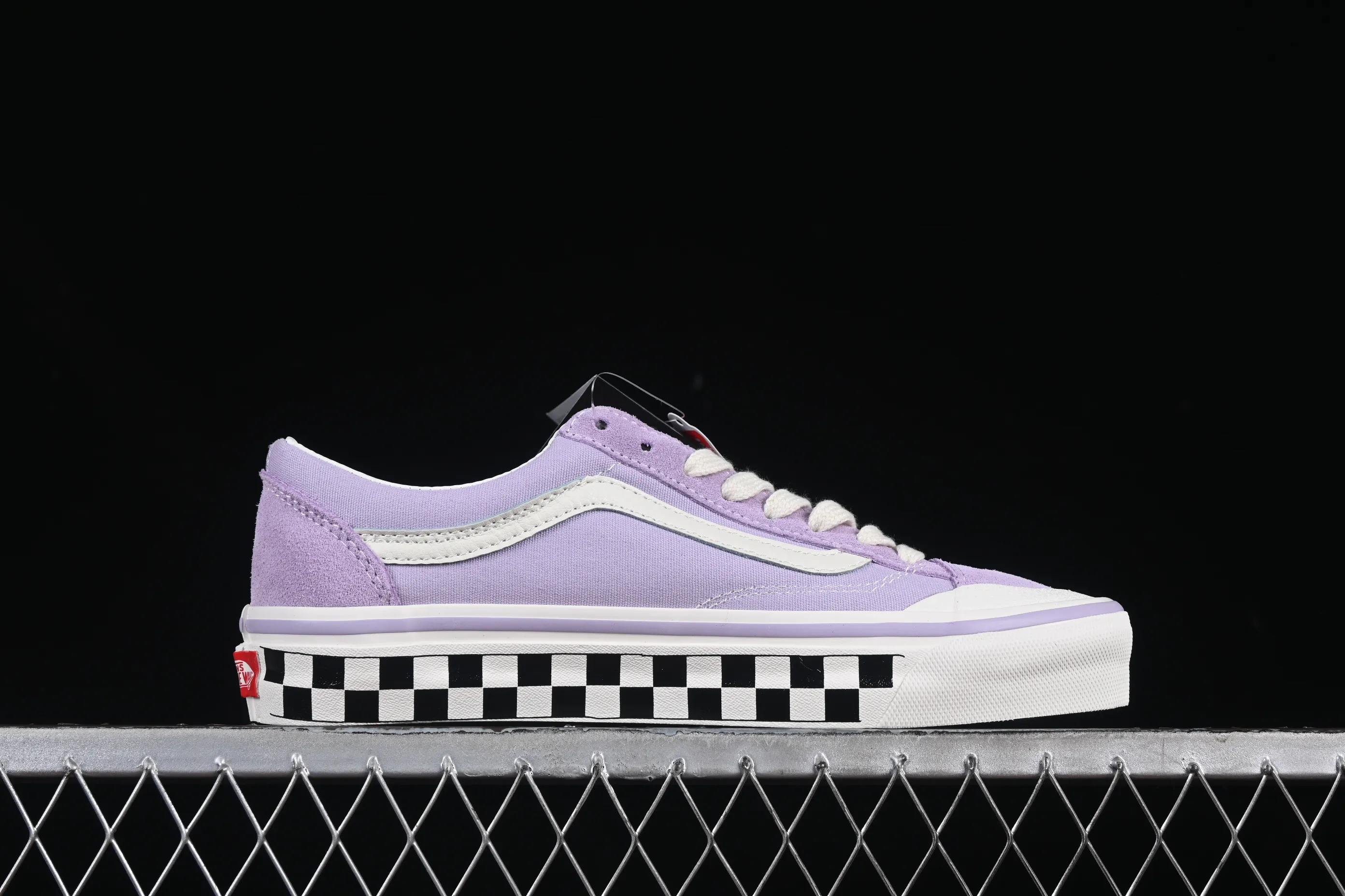 All Categories Vans Vans Series Vans Low Vans Low Vans Old Skool Reissue 136 Purple Checkerboard Baotou Retro Casual Canvas Shoes VN000MT6E3N